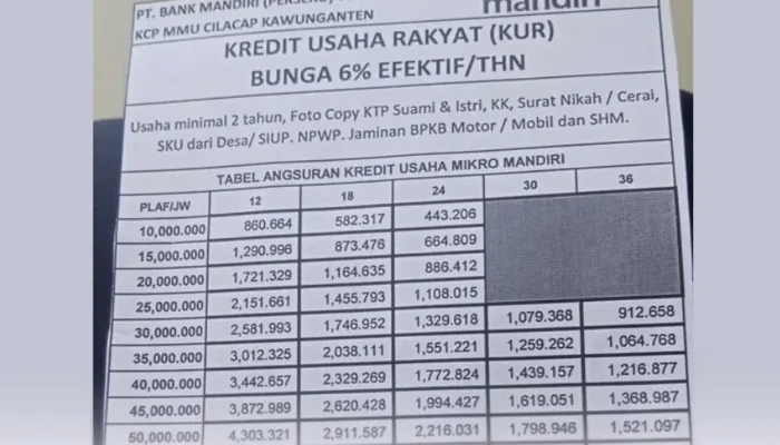 KUR 2026 Bank Mandiri Hadir dengan Plafon Mulai Rp25 Juta, Ini Rinciannya yang Perlu Anda Ketahui!