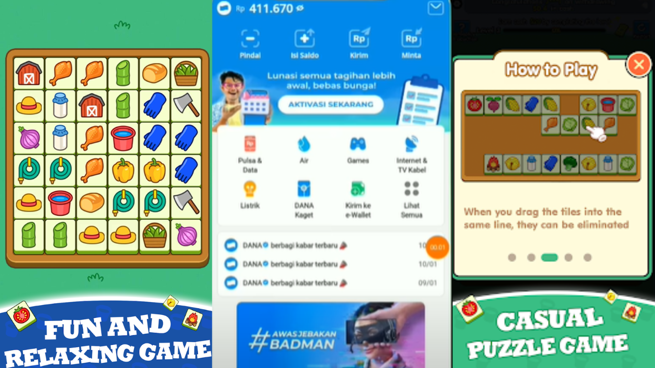 Panduan Saldo DANA Gratis Main Game Tap Tap Layar HP