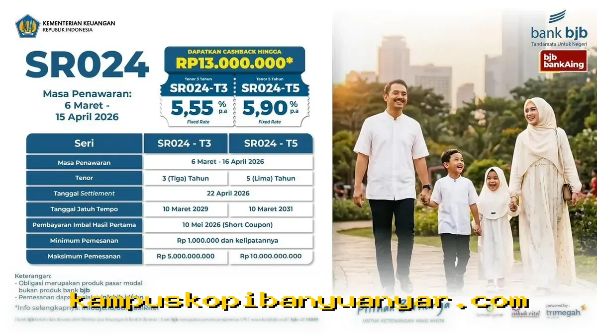 Investasi Menguntungkan dengan SBN Ritel Seri SR024 dari bank bjb!